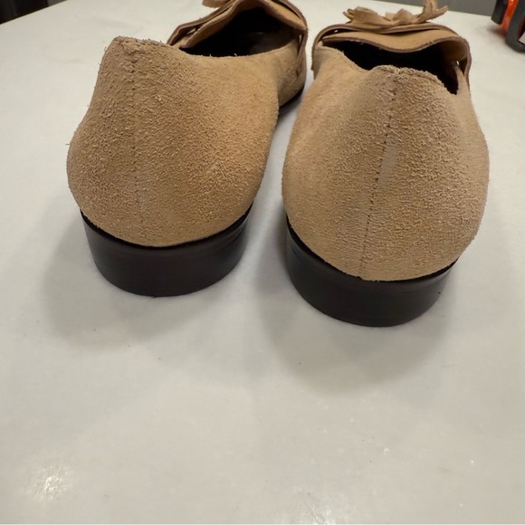 Schutz Loafers Flats Womens 9.5B Suede Leather Slip-On Beige Tan Classic NEW! - Picture 7 of 8